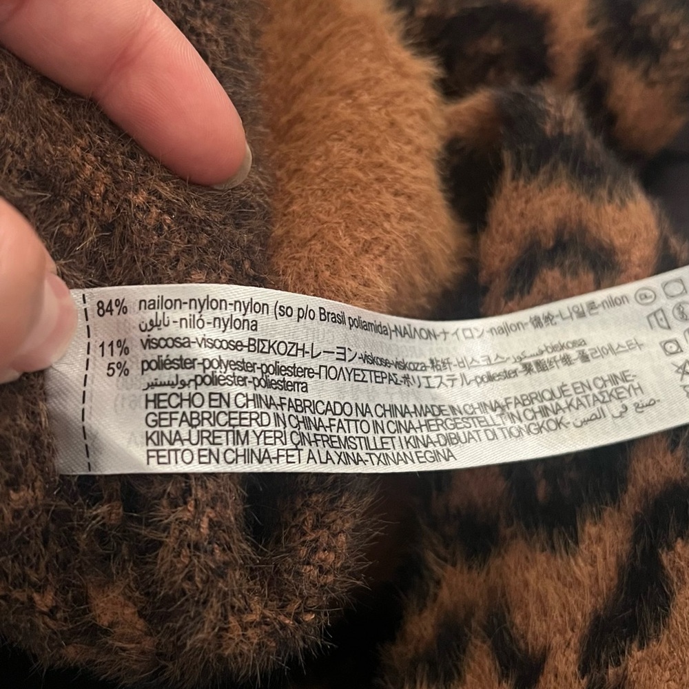 Zara Leopard Print Button-Up Sweater - image 6